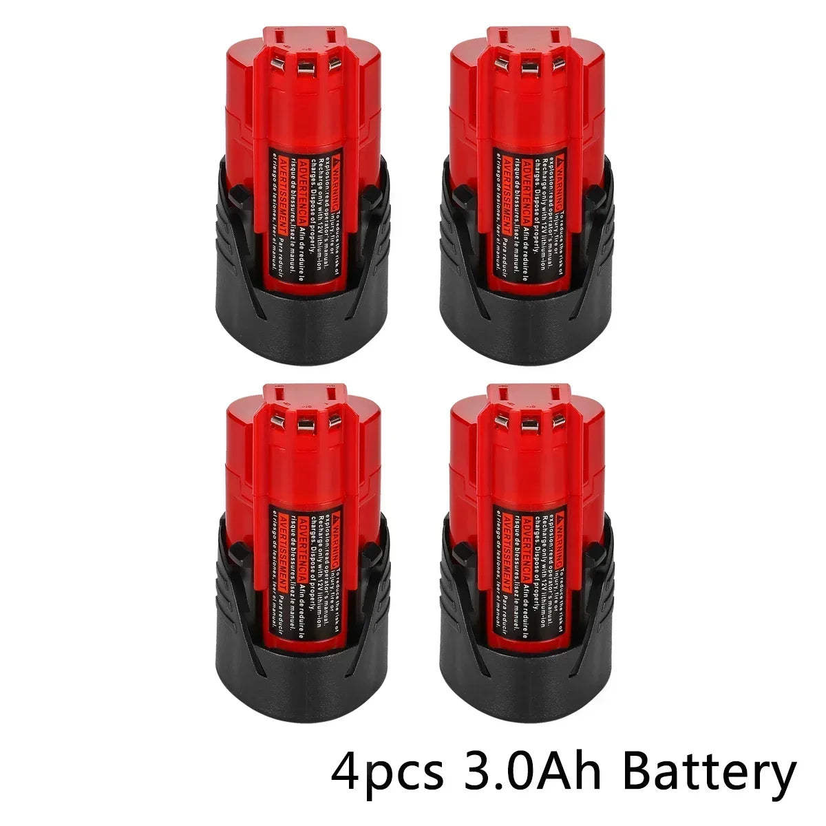 For 12V Milwaukee Battery 3Ah Compatible with Milwaukee M12 XC 48-11-2410 48-11-2420 48-11-2411 12-Volt Cordless Tools Battery