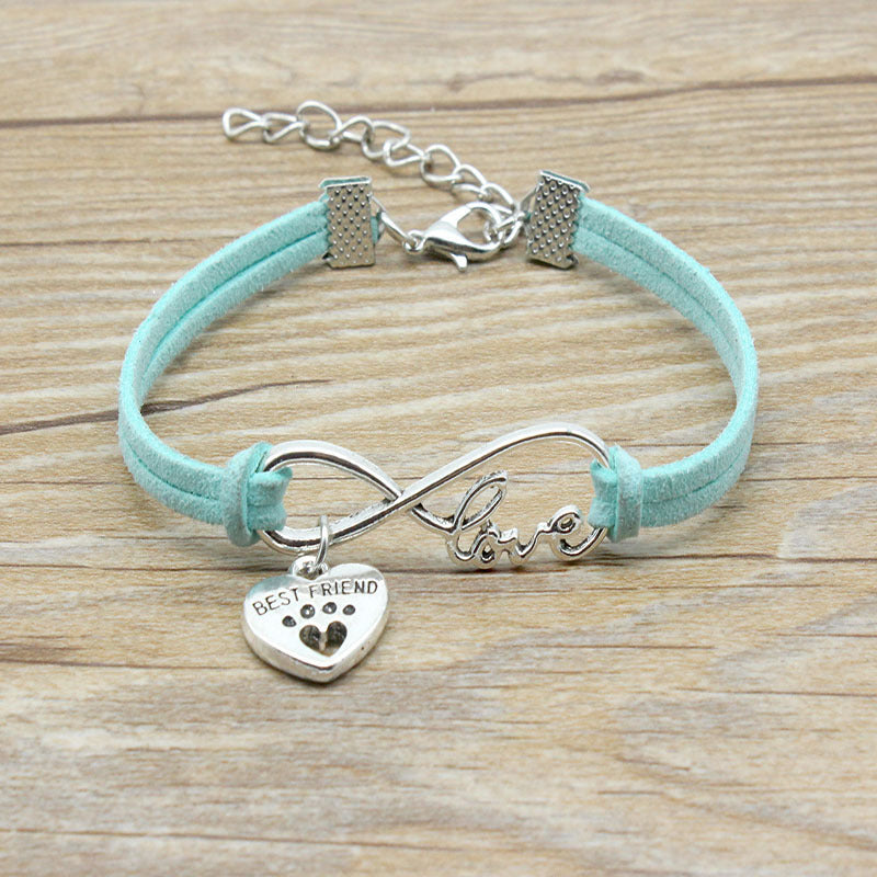 Best friend braided heart bracelet