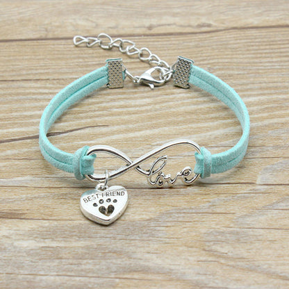 Best friend braided heart bracelet