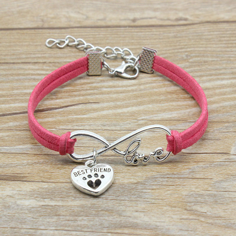 Best friend braided heart bracelet