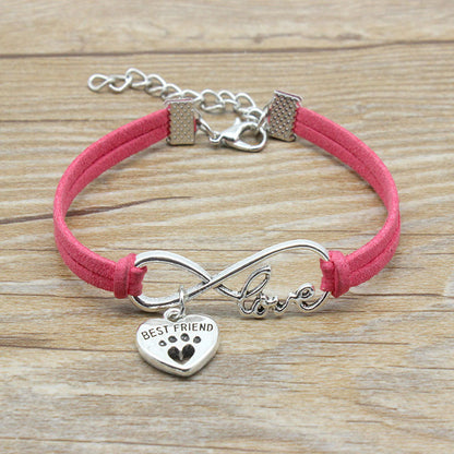 Best friend braided heart bracelet