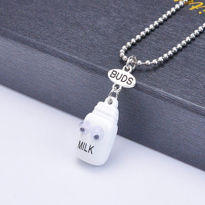 Three-dimensional cookies milk best BUDS necklace