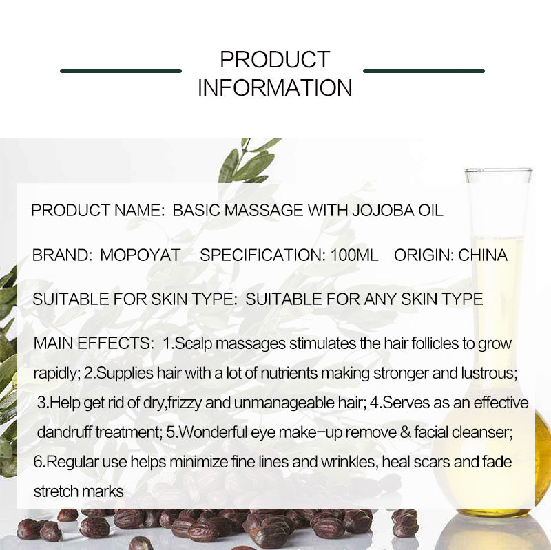 100ml Blackhead Moisturizing Basic Oil Skin Care Facial Basic Massage Oil