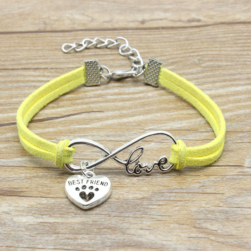 Best friend braided heart bracelet