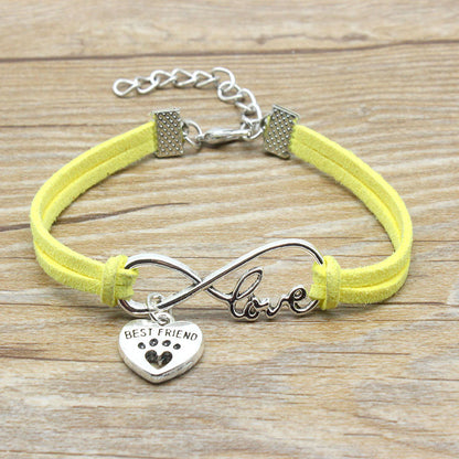 Best friend braided heart bracelet