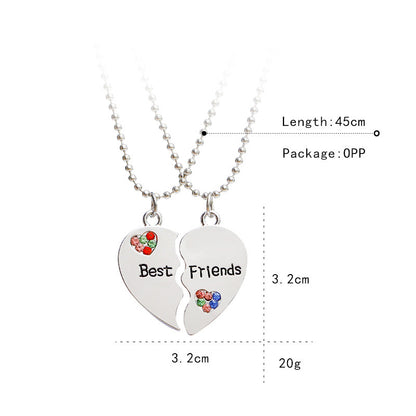 Best  Diamond Stitching Love Necklace
