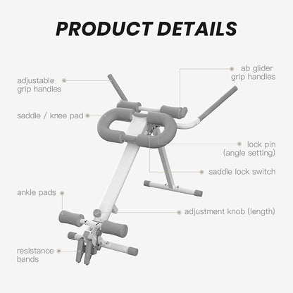 Pro Max Home Gym 4-in-1 Fitness Equipment Rowing Machine, Leg Press, Abdominal Glide, Roman Chair, Fitness Equipment For Abdominal And Core Strength Training