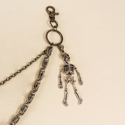Hot Sellers For Both Men And Women Are Skeleton Skull Lockets Metal Guns Black Chain Pants Jeans Overalls Hip-hop Hipster Accessories Waist Ornaments