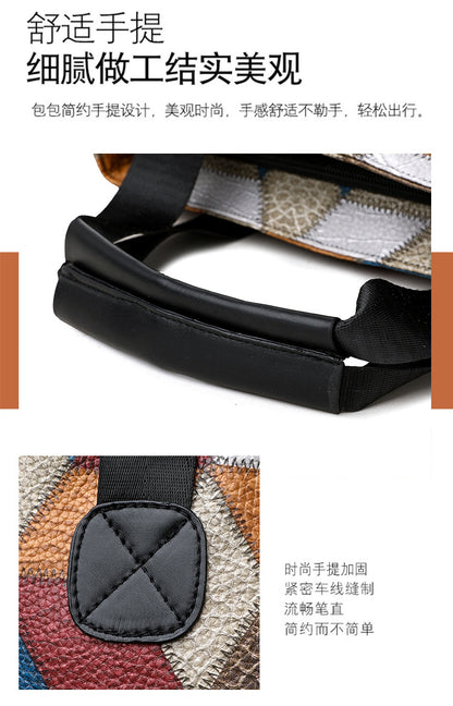 Women's Handbag Women's Shoulder Bag Fashion Purse Vintage Leather Bag Large Capacity Handbag Inclined Shoulder Bag Mom's Bag