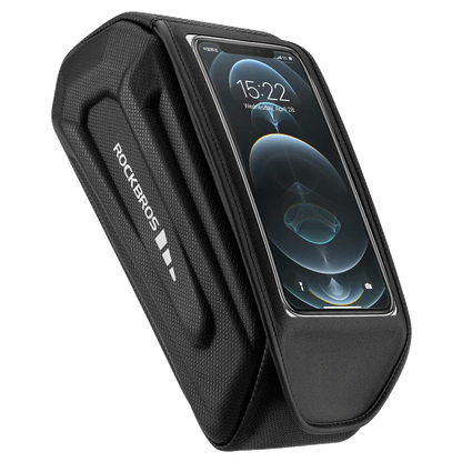 ROCKBROS Bike Bag 1.7L Phone Bag Waterproof Front Frame Cycling Bag Touch Screen Case Holder Hard Shell Bike Bag Mtb Accessories
