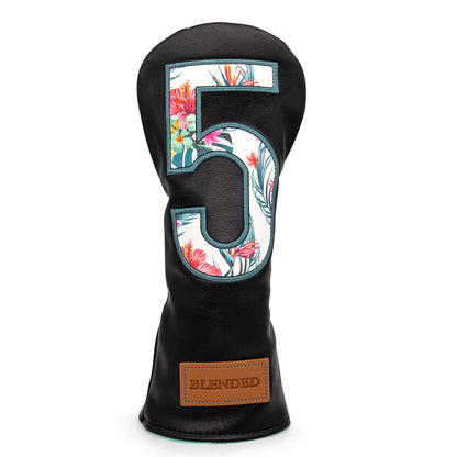 Black Leather Golf Headcovers Summer Fashion Head Cover High Qaulity Driver Wood Cover Set White Premium Leather Driver Fairway