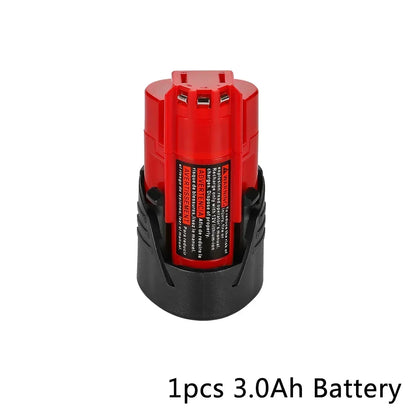 For 12V Milwaukee Battery 3Ah Compatible with Milwaukee M12 XC 48-11-2410 48-11-2420 48-11-2411 12-Volt Cordless Tools Battery