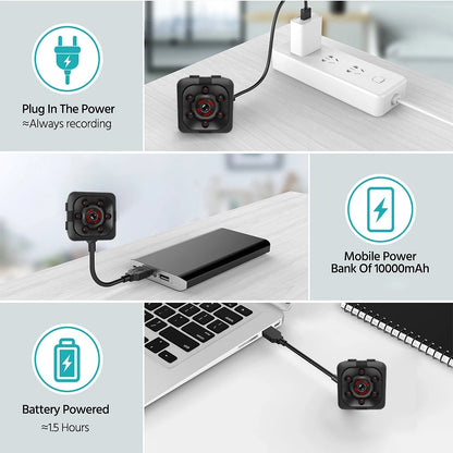 Mini Portable Camera With Video 1080P Full HD Security Camera Indoor/outdoor Surveillance Camera, Compact Mini Camera - 32G CARD