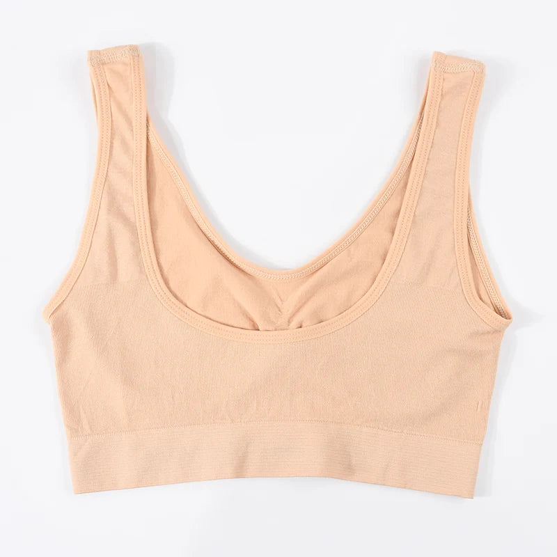 7-Pack No-Pad Solid Seamless Bras for Women – Lightweight, Soft Fabric with Comfortable Stretch, Available in Sizes S-XXL for Da