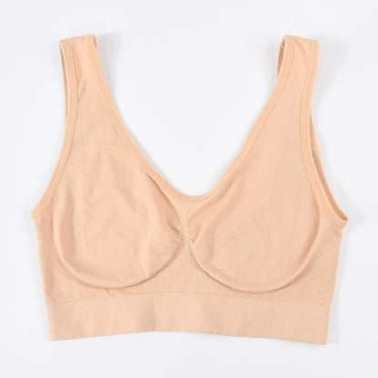 7-Pack No-Pad Solid Seamless Bras for Women – Lightweight, Soft Fabric with Comfortable Stretch, Available in Sizes S-XXL for Da