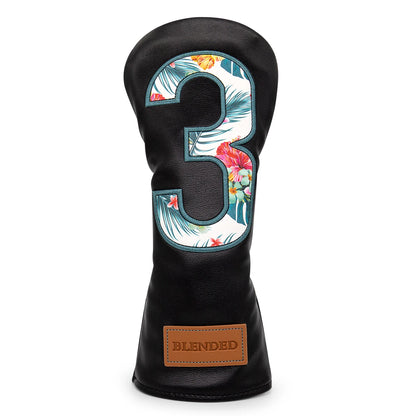 Black Leather Golf Headcovers Summer Fashion Head Cover High Qaulity Driver Wood Cover Set White Premium Leather Driver Fairway