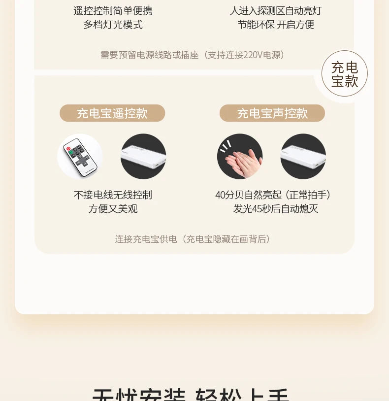 Cream Moon Entrance Decorative Painting Creative Green Plant Corridor Aisle Living Room Entrance Door wall Lamp Painting