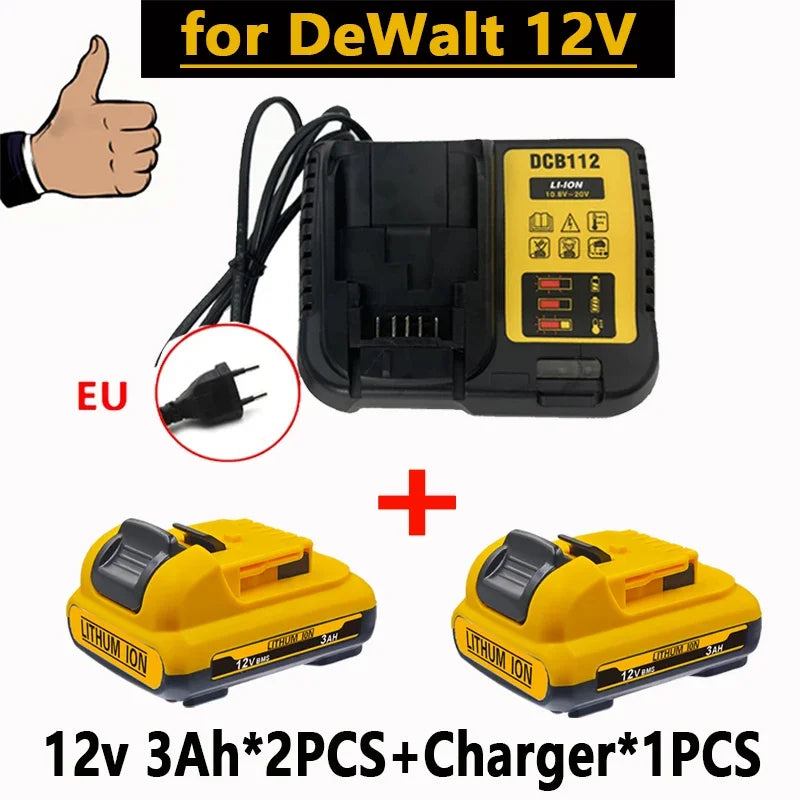 For DeWalt DCB120 - DCB127 Rechargeable Batteries - 3000mAh 12V Max Lithium Ion Replacement Battery[OK]