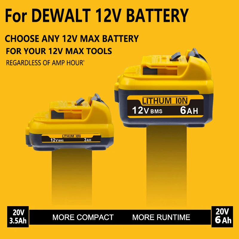For DeWalt DCB120 - DCB127 Rechargeable Batteries - 3000mAh 12V Max Lithium Ion Replacement Battery[OK]