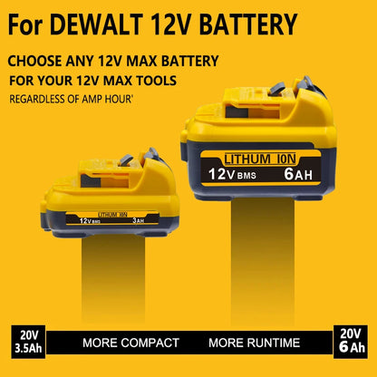 For DeWalt DCB120 - DCB127 Rechargeable Batteries - 3000mAh 12V Max Lithium Ion Replacement Battery[OK]