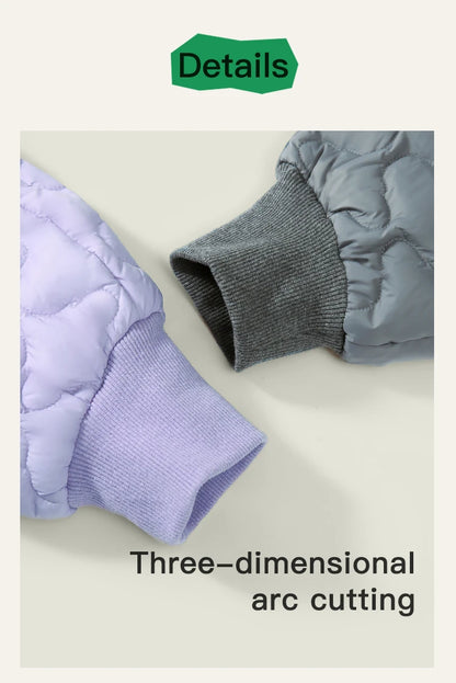 Amila Baby Down Pants 2024 Winter New Style Girls Solid Color Duck Down Three-Proof Fabric Warm Loose Casual Children’s Trousers