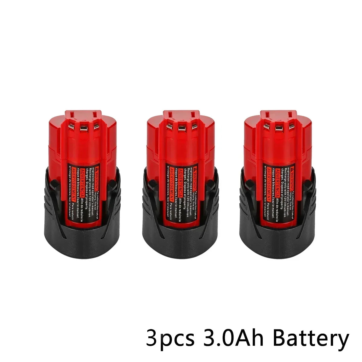 For 12V Milwaukee Battery 3Ah Compatible with Milwaukee M12 XC 48-11-2410 48-11-2420 48-11-2411 12-Volt Cordless Tools Battery