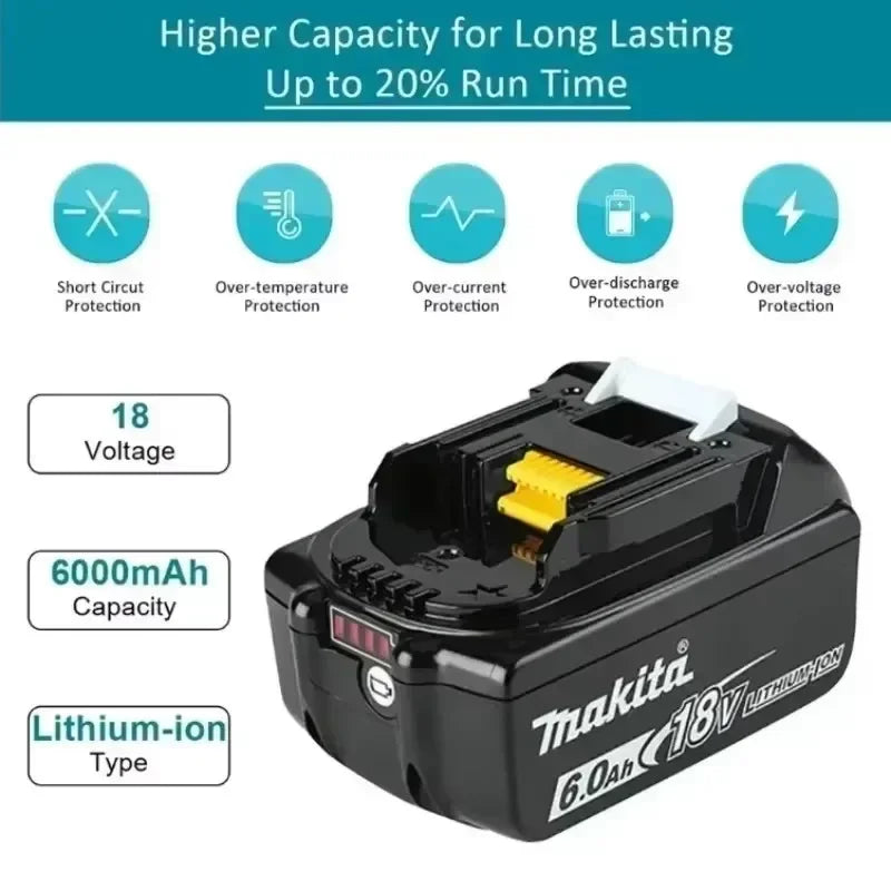 18V Makita 9Ah6Ah/5Ah for Makita Battery BL1840 BL1830B BL1850B BL1850 BL1860 BL1815 Replacement Lithium Battery