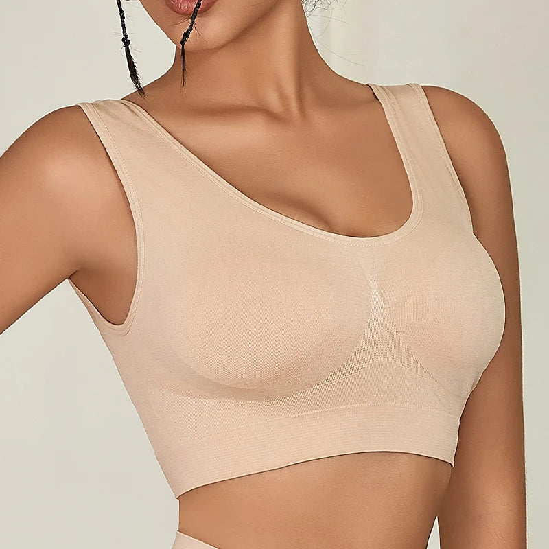 7-Pack No-Pad Solid Seamless Bras for Women – Lightweight, Soft Fabric with Comfortable Stretch, Available in Sizes S-XXL for Da