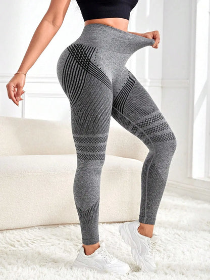 Knit Seamless Leggings Women Elastic High Waist Tights Gym Trainning Running Hip Lift Quick Drying and Breathable Yoga Pants