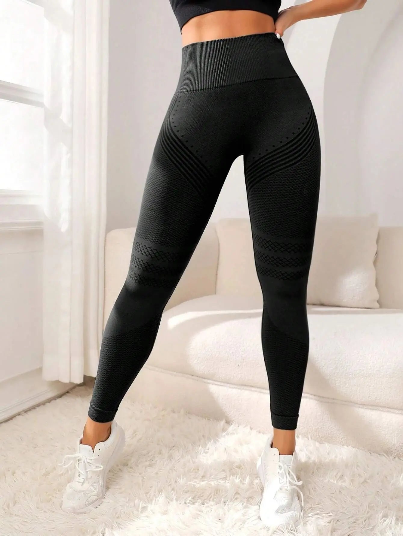 Knit Seamless Leggings Women Elastic High Waist Tights Gym Trainning Running Hip Lift Quick Drying and Breathable Yoga Pants