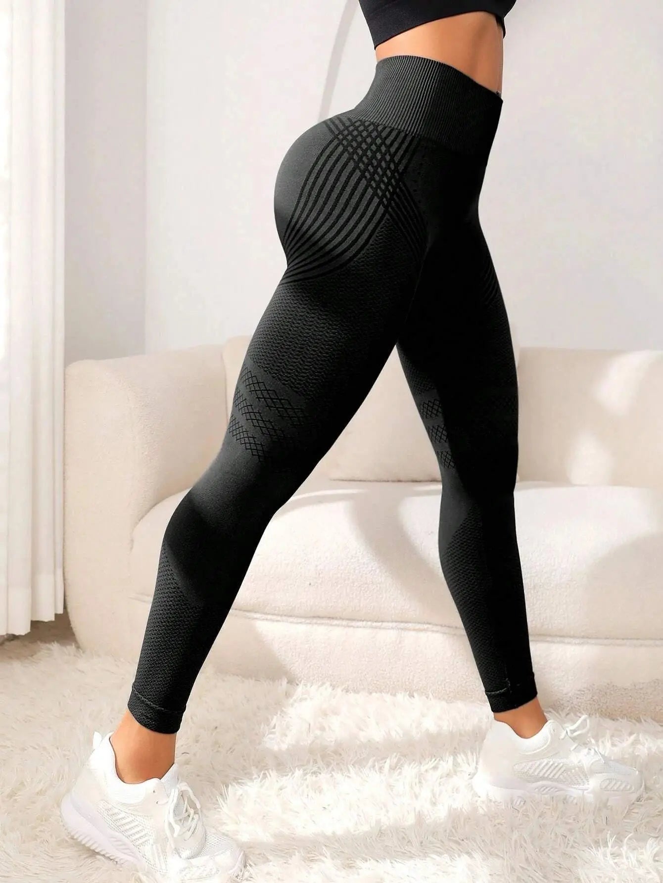 Knit Seamless Leggings Women Elastic High Waist Tights Gym Trainning Running Hip Lift Quick Drying and Breathable Yoga Pants