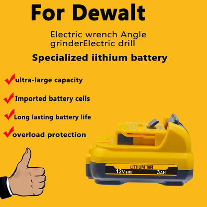 For DeWalt DCB120 - DCB127 Rechargeable Batteries - 3000mAh 12V Max Lithium Ion Replacement Battery[OK]