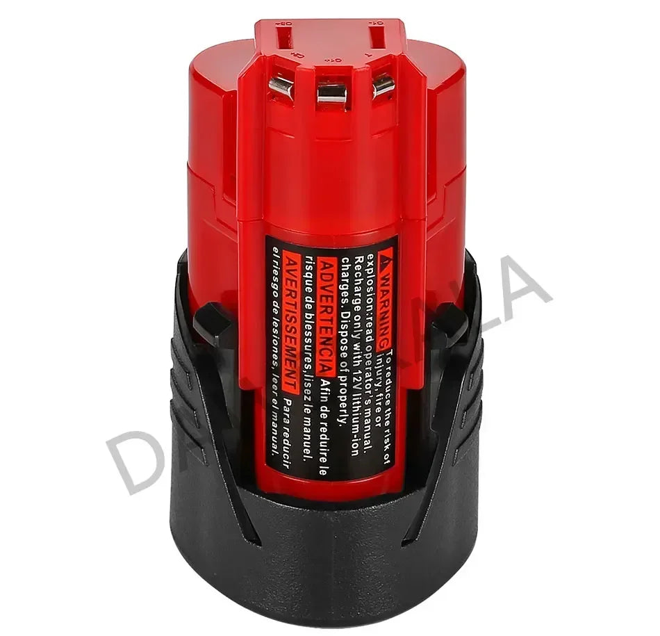 For 12V Milwaukee Battery 3Ah Compatible with Milwaukee M12 XC 48-11-2410 48-11-2420 48-11-2411 12-Volt Cordless Tools Battery