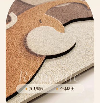 Cream Moon Entrance Decorative Painting Creative Green Plant Corridor Aisle Living Room Entrance Door wall Lamp Painting