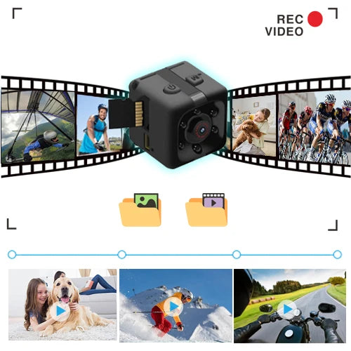 Mini Portable Camera With Video 1080P Full HD Security Camera Indoor/outdoor Surveillance Camera, Compact Mini Camera - 32G CARD