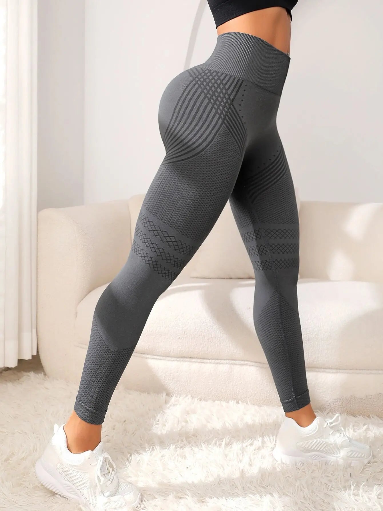 Knit Seamless Leggings Women Elastic High Waist Tights Gym Trainning Running Hip Lift Quick Drying and Breathable Yoga Pants