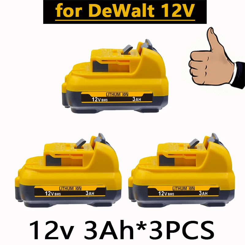 For DeWalt DCB120 - DCB127 Rechargeable Batteries - 3000mAh 12V Max Lithium Ion Replacement Battery[OK]