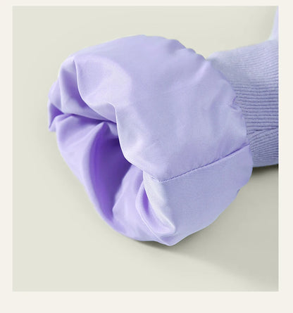 Amila Baby Down Pants 2024 Winter New Style Girls Solid Color Duck Down Three-Proof Fabric Warm Loose Casual Children’s Trousers