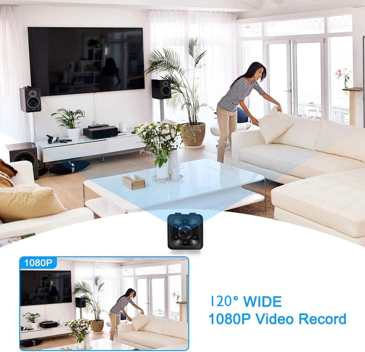 Mini Portable Camera With Video 1080P Full HD Security Camera Indoor/outdoor Surveillance Camera, Compact Mini Camera - 32G CARD
