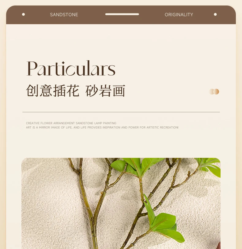 Cream Moon Entrance Decorative Painting Creative Green Plant Corridor Aisle Living Room Entrance Door wall Lamp Painting