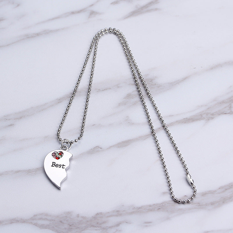 Best  Diamond Stitching Love Necklace