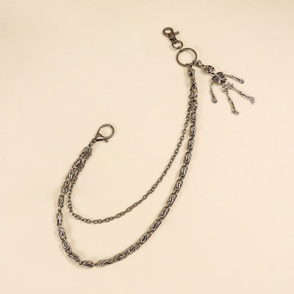 Hot Sellers For Both Men And Women Are Skeleton Skull Lockets Metal Guns Black Chain Pants Jeans Overalls Hip-hop Hipster Accessories Waist Ornaments